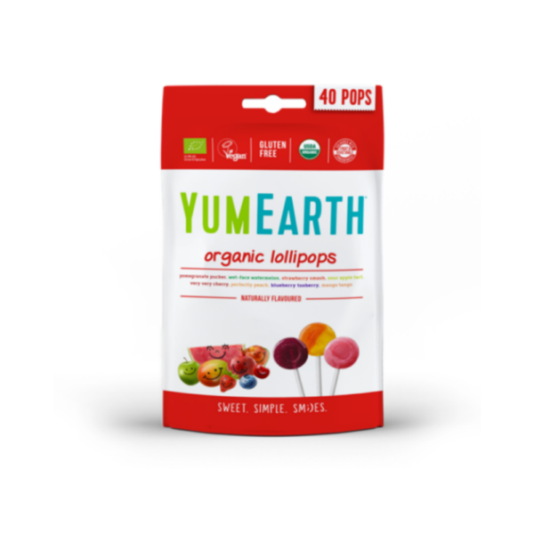 YUMEARTH mahedad puuviljamaitselised pulgakommid MIX, 40 tk