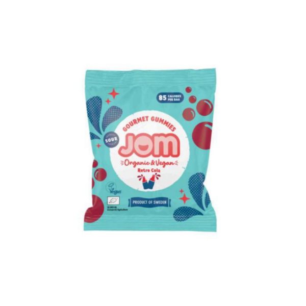 JOM mahedad koolamaitselised kummikommid, taskupakk 25g