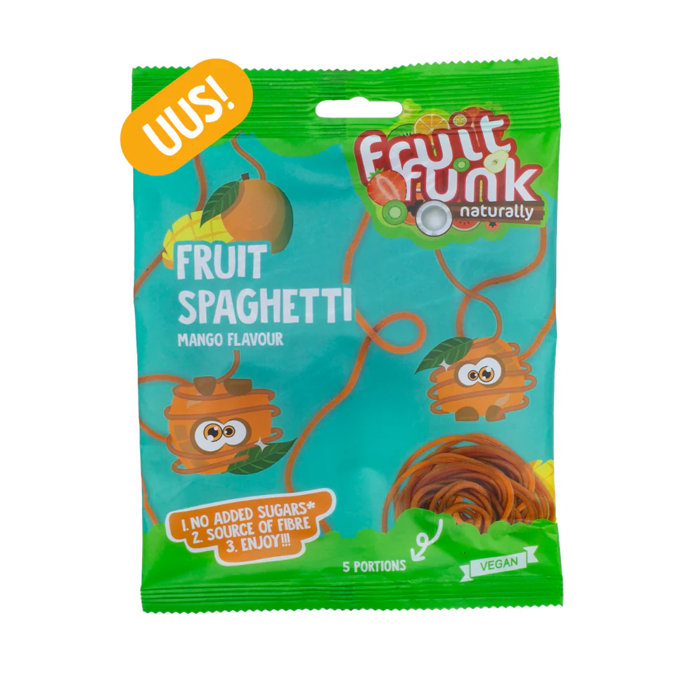 FRUIT SPAGHETTI Mangomaitselised puuviljanöörid 100g